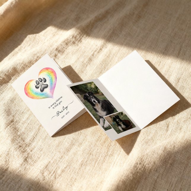 Tarjeta Rainbow Bridge Pet Memorial Photo Card (Subido por el creador)