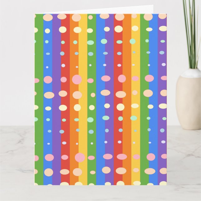 TARJETA RAINBOW DOT SRIPES (Anverso)