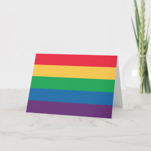 Tarjeta Rainbow Flag Pride Greeting Card - Blank Inside