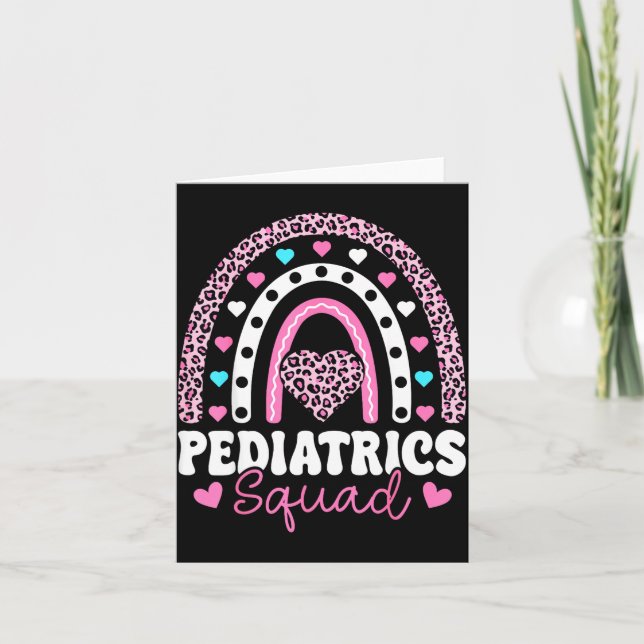 Tarjeta Rainbow Pediatrics Squad - Valentine's Day Pediatr (Anverso)