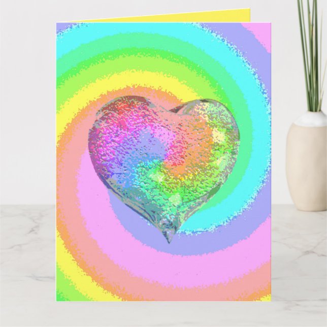Tarjeta Rainbow Valentine (Anverso)
