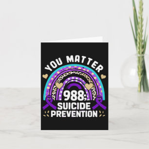 Tarjeta Rainbow You Problem 988 Suicide Prevention Awarene