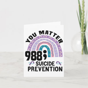 Tarjeta Rainbow You Problem 988 Suicide Prevention Awarene