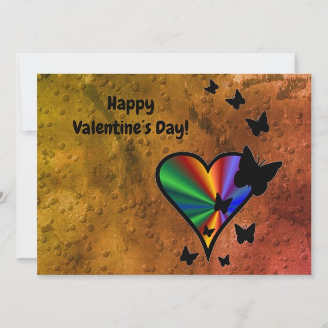 Tarjeta Rainbowheart and Butfly (Anverso)