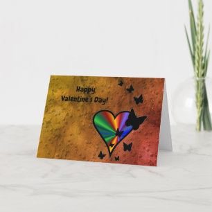 Tarjeta Rainbowheart and Butfly