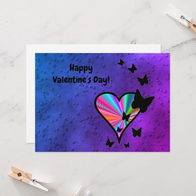 Tarjeta Rainbowheart and Butfly (Anverso/Reverso In Situ)