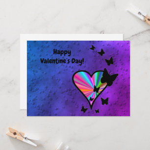 Tarjeta Rainbowheart and Butfly