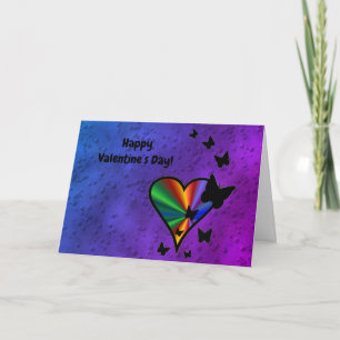 Tarjeta Rainbowheart and Butfly