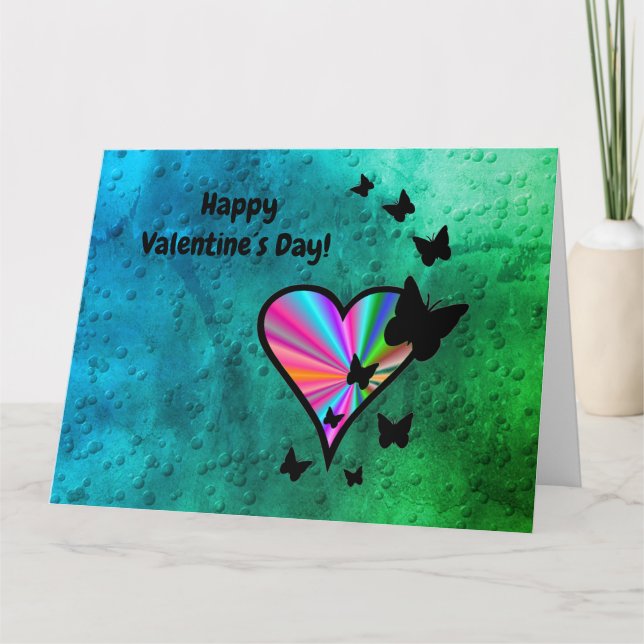 Tarjeta Rainbowheart and Butfly (Anverso)