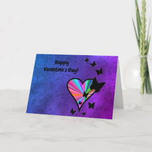 Tarjeta Rainbowheart and Butfly