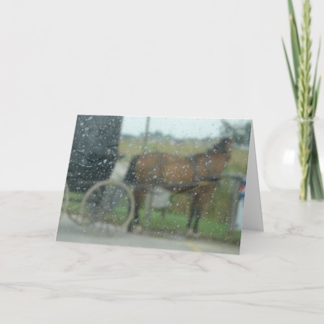 Tarjeta Rainy Day Amish (Anverso)