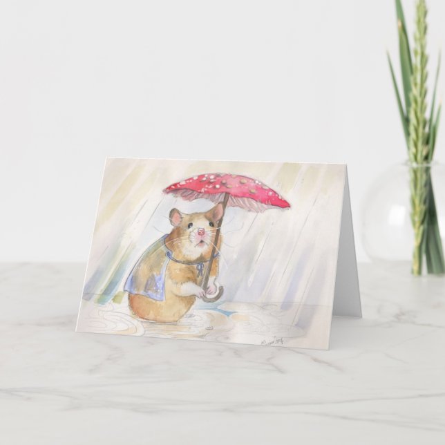 Tarjeta Rainy Day - ¡Vete! por Christina Siravo (Anverso)
