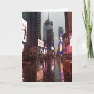 Tarjeta Rainy Times Square New York City NYC Fotografía