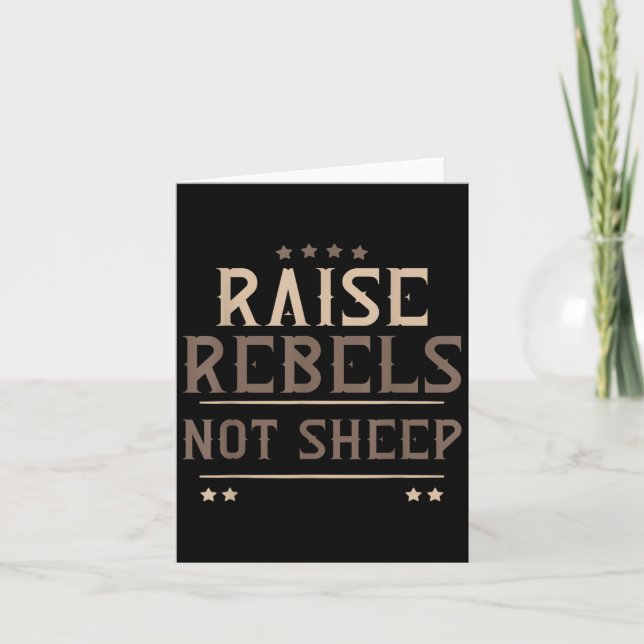 Tarjeta Raise Rebels Not Sheep Independent Motivation -  (Anverso)