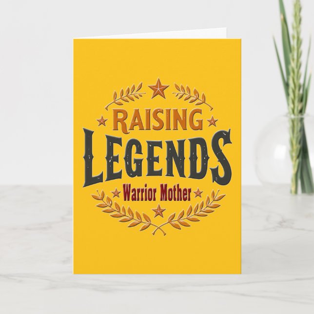 Tarjeta Raising Legends – Warrior Mother Design (Anverso)