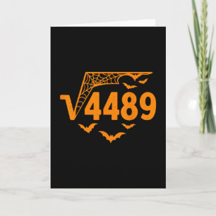 Tarjeta Raíz Cuadrada 4489 Funny Halloween Meme 67 Math Te
