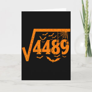 Tarjeta Raíz Cuadrada 4489 Funny Halloween Meme 67 Math Te