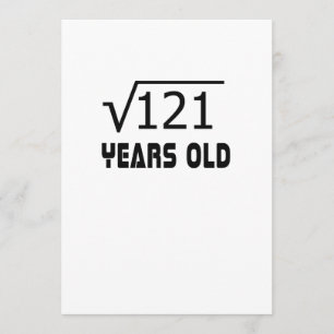 Tarjeta Raíz cuadrada de 121 11 años de edad 11º cumpleaño