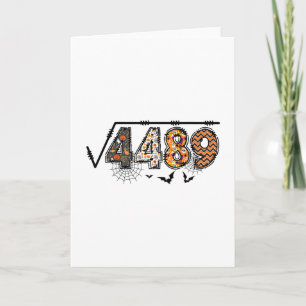 Tarjeta Raíz Cuadrada De 4489 Divertido Halloween 67 Meme 