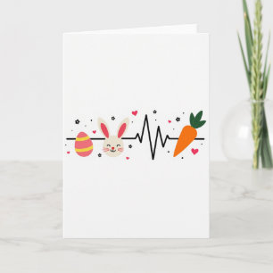 Tarjeta raíz de criatura feliz de huevo rayado