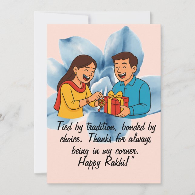 Tarjeta Raksha Bandhan (Anverso)