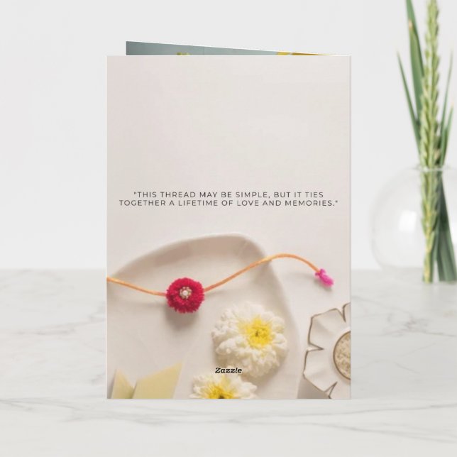 Tarjeta Raksha Bandhan (Reverso)