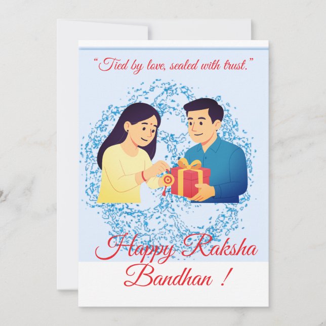 Tarjeta Raksha Bandhan (Anverso)