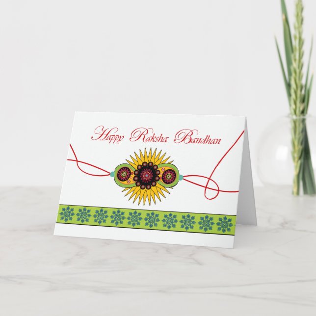 Tarjeta Raksha Bandhan, Festival Rakhi de Banda de Escritu (Anverso)