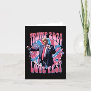 Tarjeta Rally Love Fest Bailando Retro Groovy Divertidos A