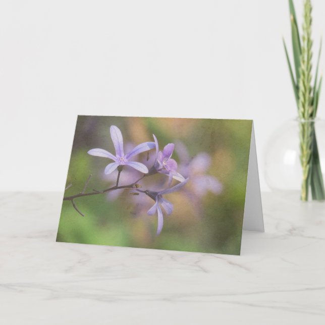 Tarjeta Rama de flores moradas Notecard (Anverso)