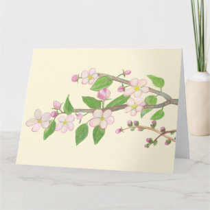 Tarjeta Rama de manzano en flor 