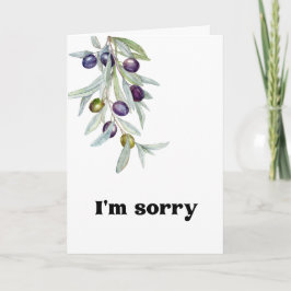 Tarjeta Rama de olivo siento disculpa por mensaje