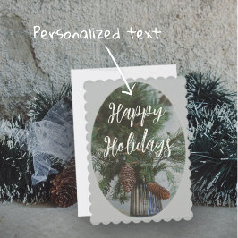Tarjeta rama de picor de Navidades de estilo escandinavo