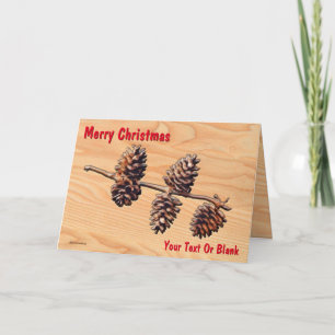 Tarjeta Rama de piña en madera
