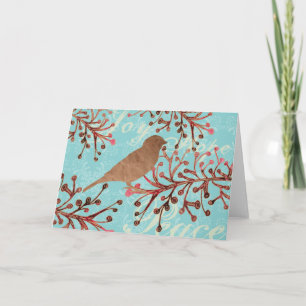 Tarjeta Rama del pájaro del arándano