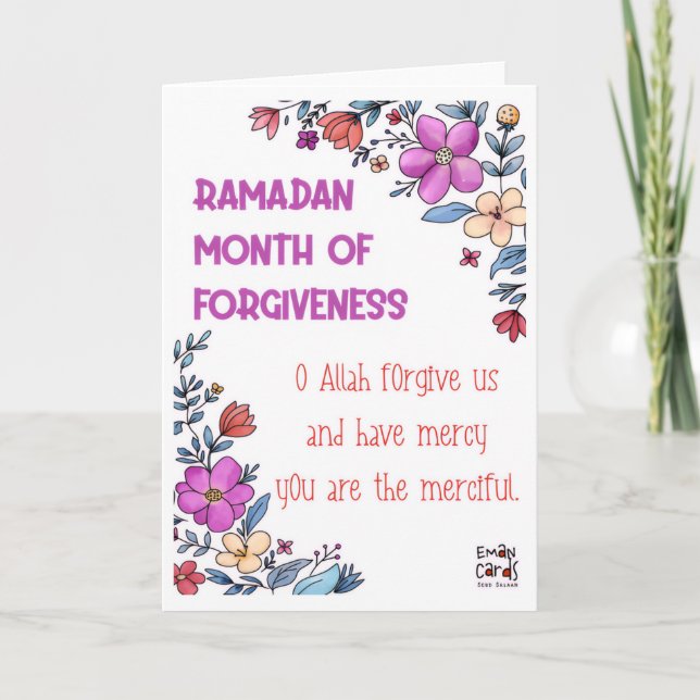 Tarjeta Ramadán - Bendiciones del Mes Santo (Anverso)