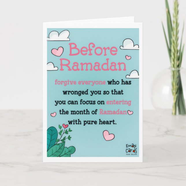 Tarjeta Ramadán - Bendiciones del Mes Santo (Anverso)