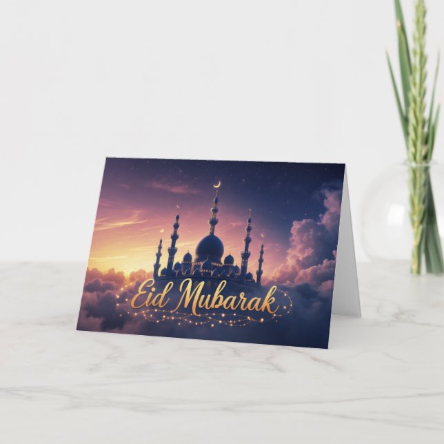 Tarjeta Ramadan Eid Mubarak Grußkarte (Anverso)