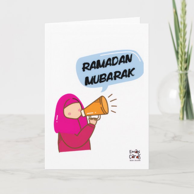 Tarjeta Ramadan Greetings - Cute Girl (Anverso)