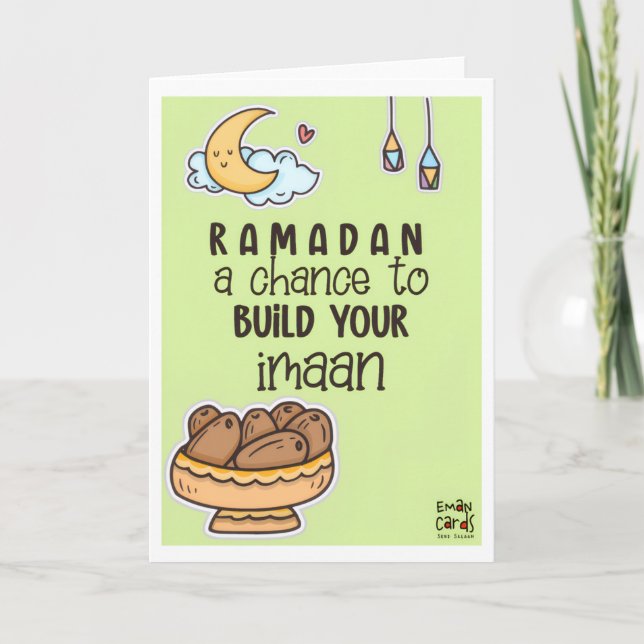 Tarjeta Ramadan - Holy Month Blessings - Cute (Anverso)