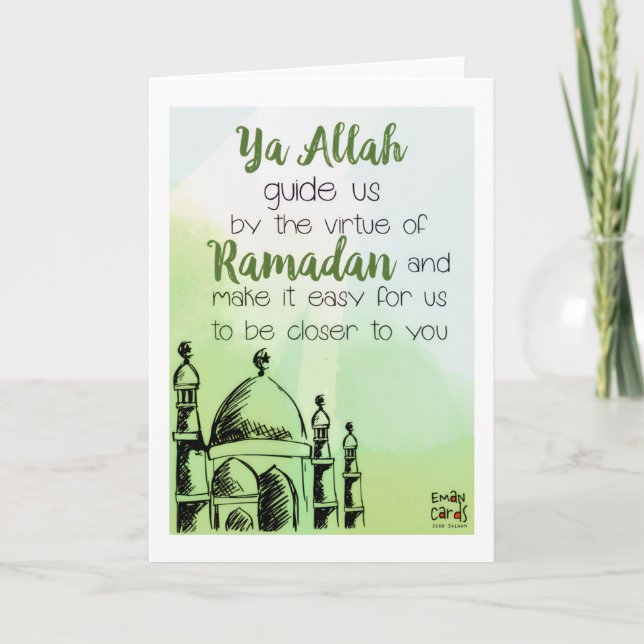 Tarjeta Ramadan - Holy Month Blessings - Dua (Anverso)