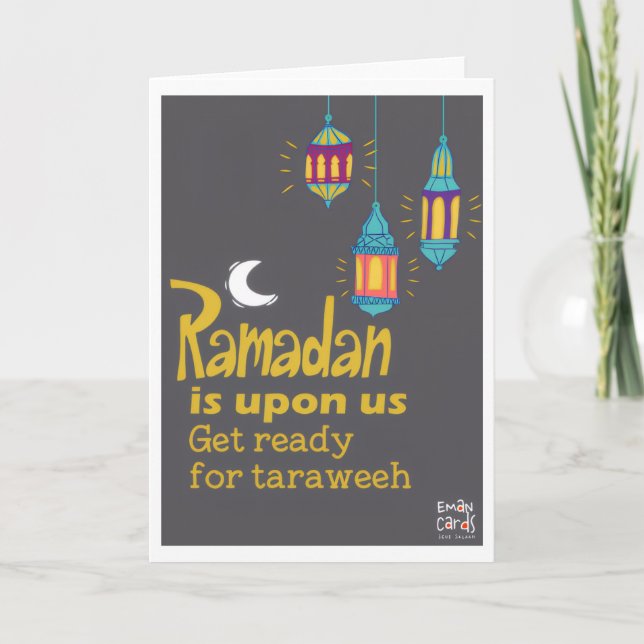 Tarjeta Ramadan - Holy Month Blessings - Taraweeh (Anverso)