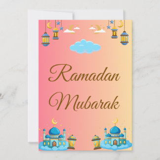 Tarjeta Ramadan Kareem Greeting Card Carte de vœux simple