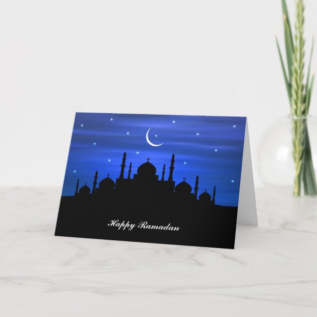 Tarjeta Ramadán Luna y Mezquita (Anverso)