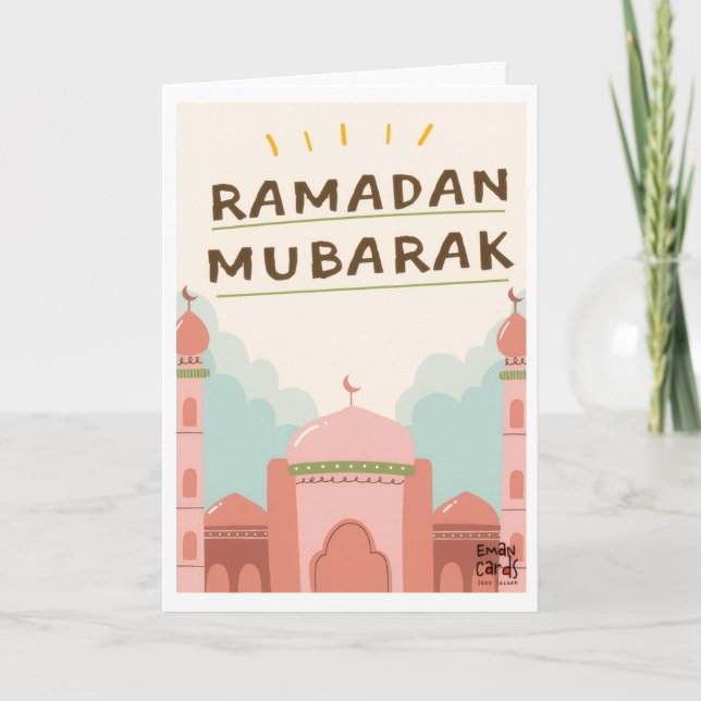 Tarjeta Ramadan Mubarak - Masjid (Anverso)