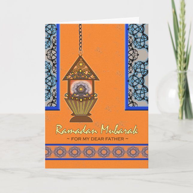 Tarjeta Ramadan Mubarak por padre, Fanoos Lantern (Anverso)