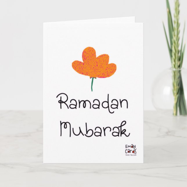Tarjeta Ramadan Mubarak - Simple (Anverso)
