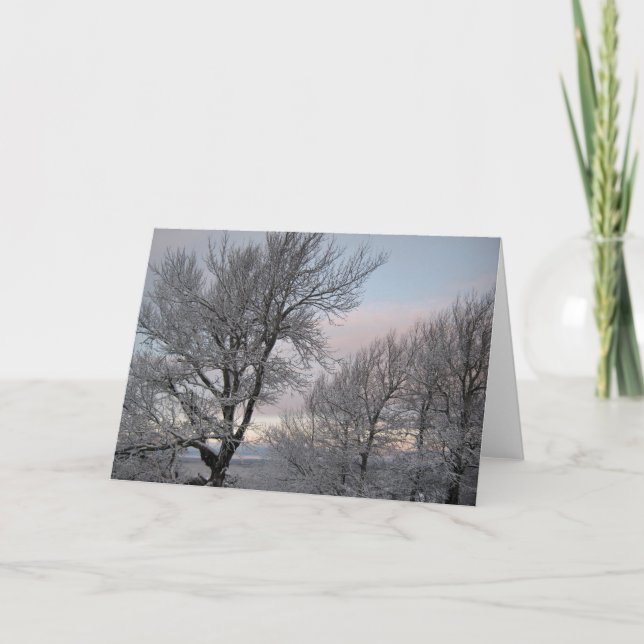 Tarjeta Ramas cubiertas de nieve (Anverso)