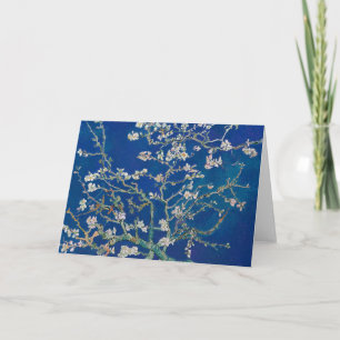 Tarjeta Ramas de Almendro en Flor (Índigo)   Van Gogh  