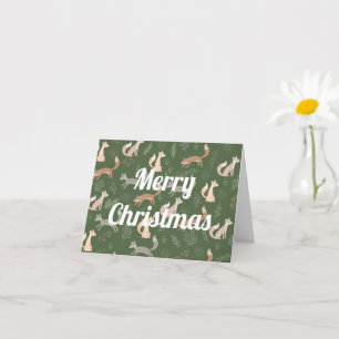 Tarjeta Ramas de invierno de Fox impecables y patrón de ho